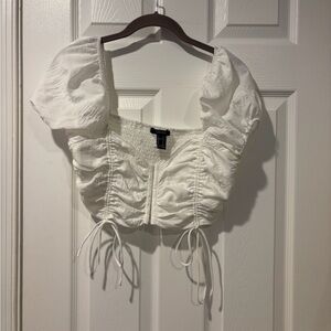 Forever21 cropped peasant top